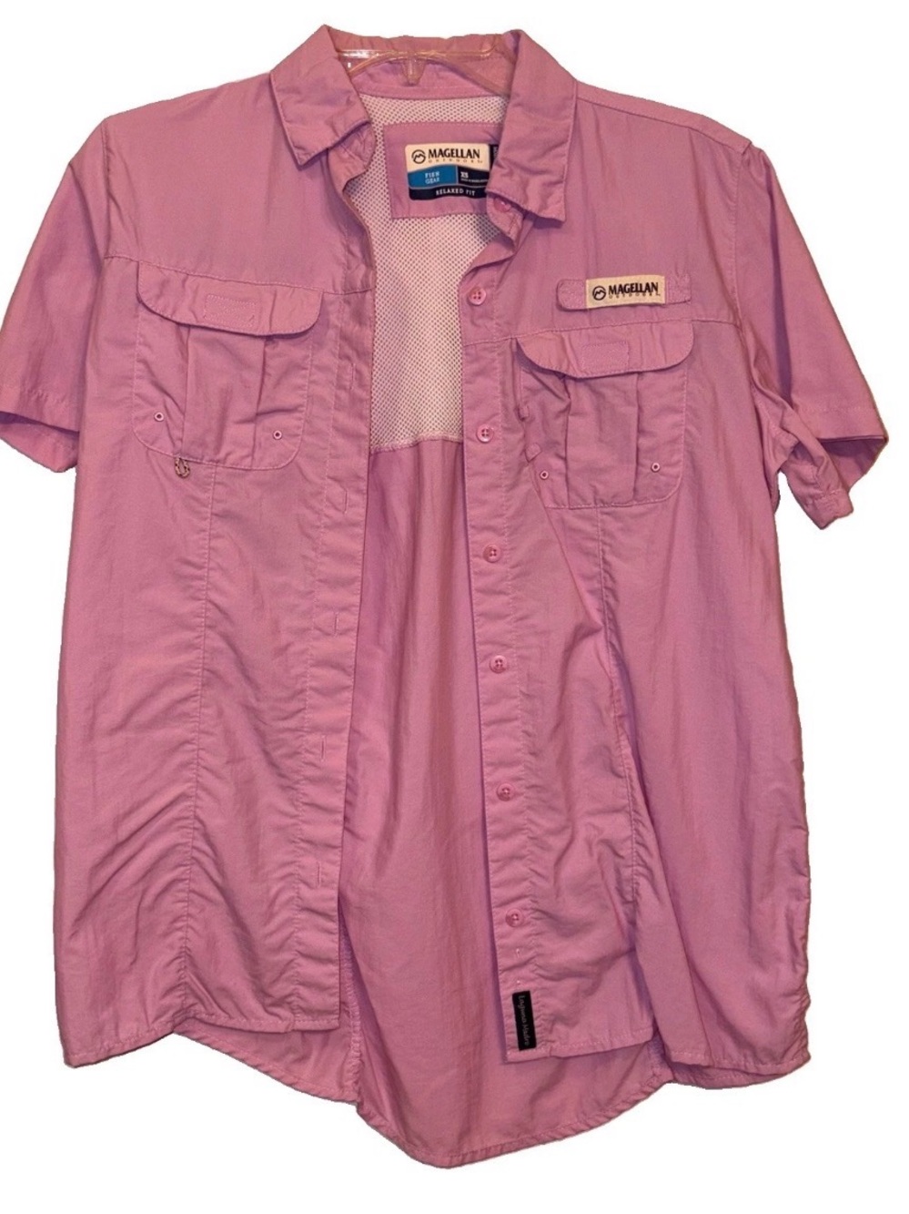 Magellan Outdoors Women’s Short Sleeve Button-Down Shirt - Lavender